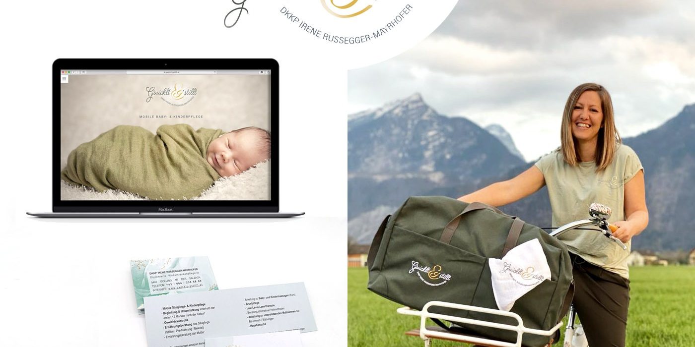 Abbildung Website und Logodesign von Gwicklt&gstillt