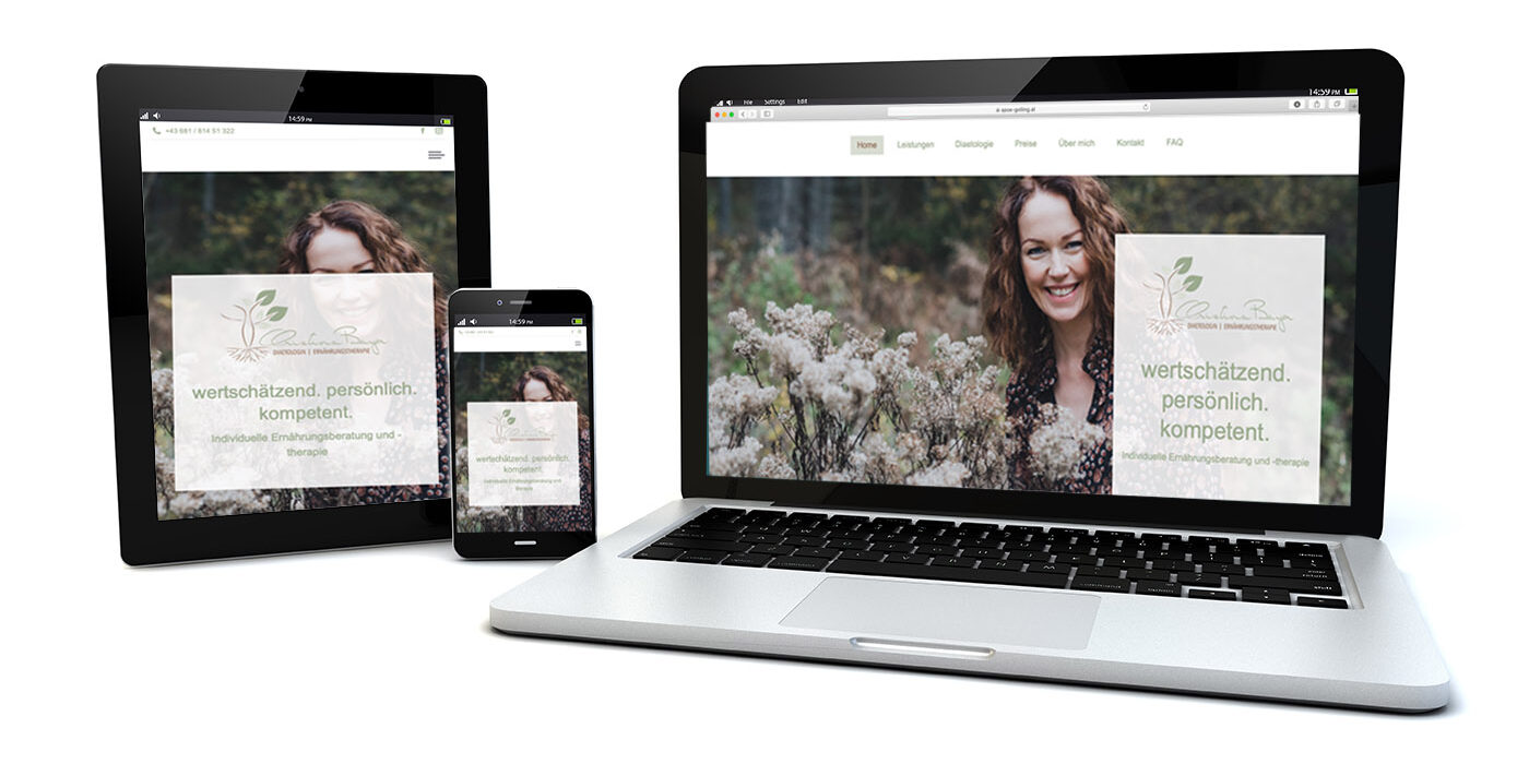 Abbildung Website christina-bayer.at